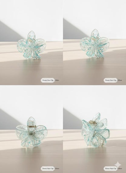 Glitter Flower Clip