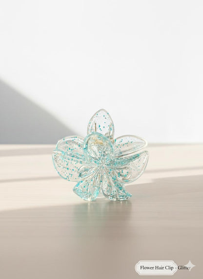 Glitter Flower Clip